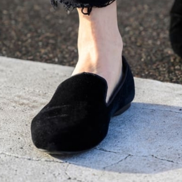 Birdies The Starling Wool Faux Fur Lined Smoking Slipper Loafer Flats Black 9 - Picture 5 of 17